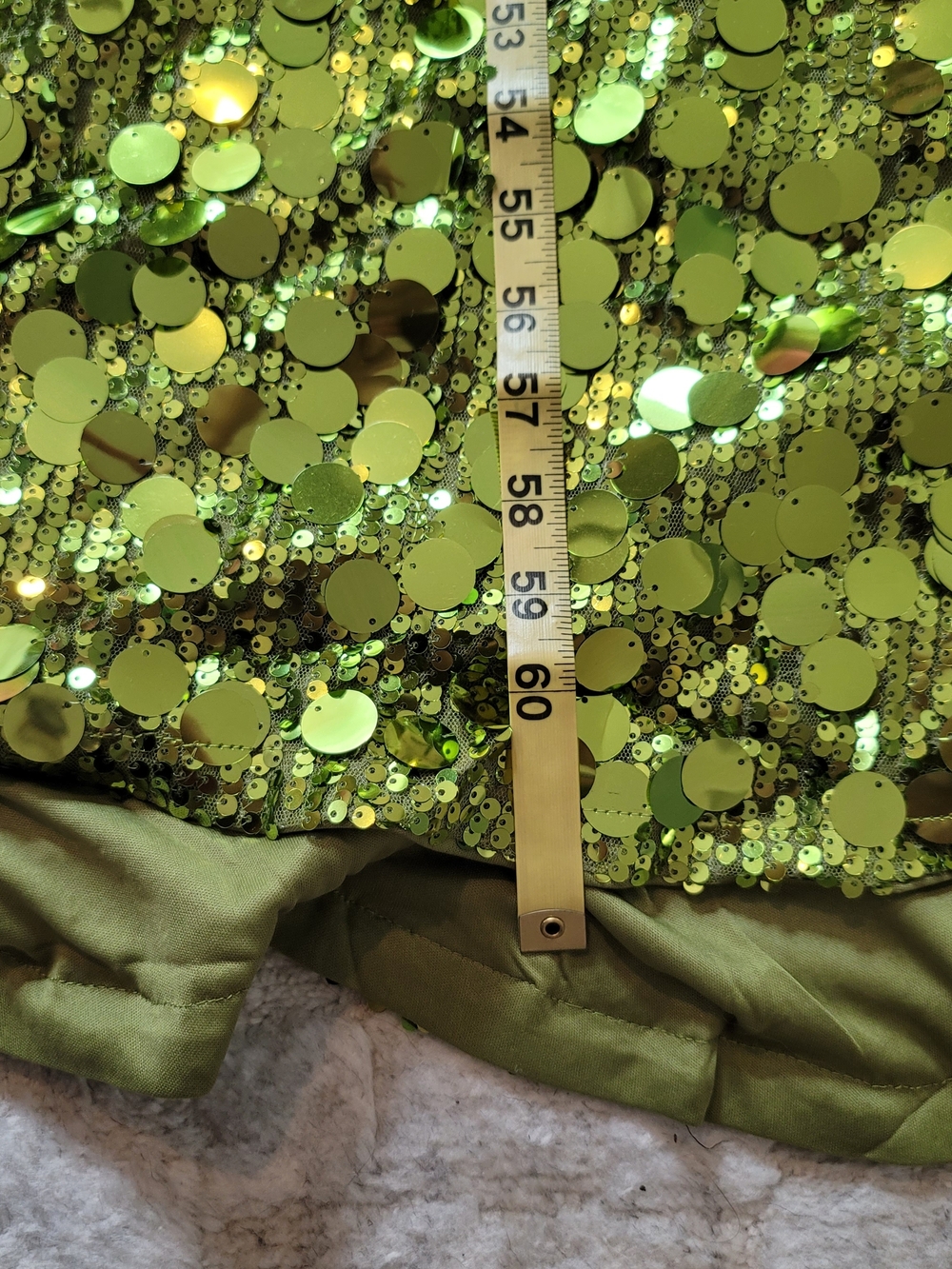 NWOT FAEREISTY Green Long Sleeve Sequin Gown Size XS - Picture 14 of 16